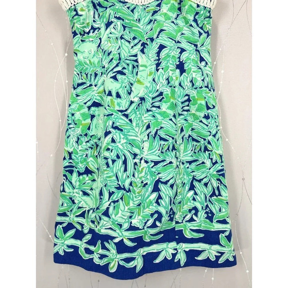 Lilly Pulitzer Blue Green Tropical Cotton Sheath Dress $218 - Picture 10 of 14
